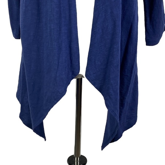 Gap‎ Body Factory Open Front Waterfall Cardigan Women's Medium Blue 3/4 Sleeve - Picture 4 of 8